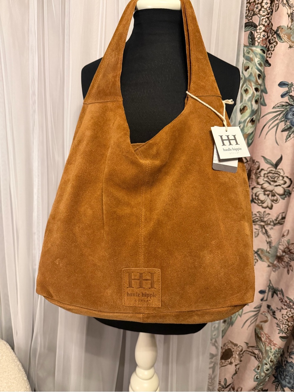 Haute Hippie Butter Suede Hobo Bag